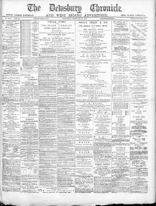 cover page of Dewsbury Chronicle and West Riding Advertiser published on February 28, 1891