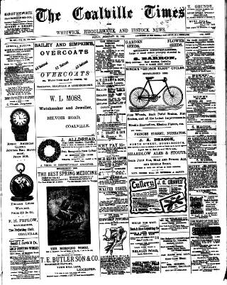 cover page of Coalville Times published on February 28, 1902