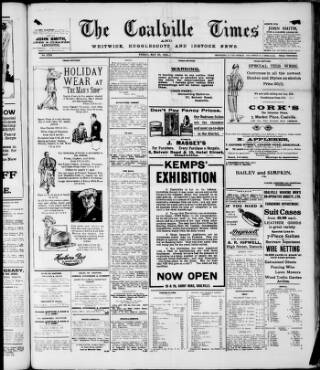 cover page of Coalville Times published on May 29, 1925
