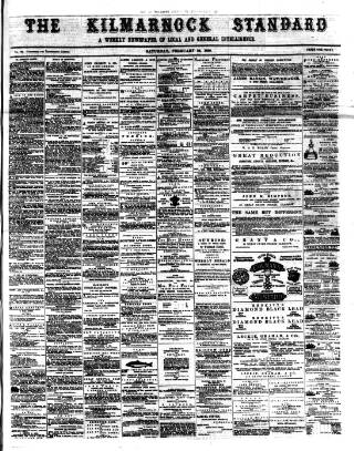 cover page of Kilmarnock Standard published on February 28, 1880