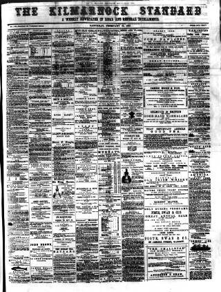 cover page of Kilmarnock Standard published on February 28, 1885