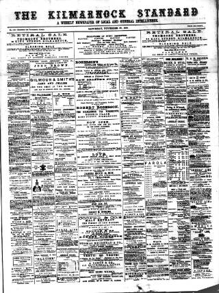 cover page of Kilmarnock Standard published on November 30, 1889