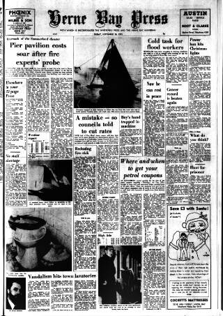 cover page of Herne Bay Press published on November 30, 1973