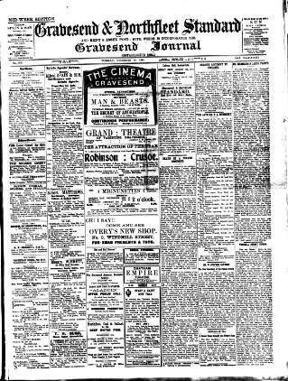 cover page of Gravesend & Northfleet Standard published on December 30, 1913