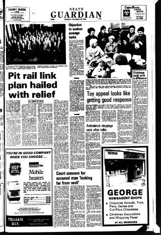 cover page of Neath Guardian published on November 30, 1978