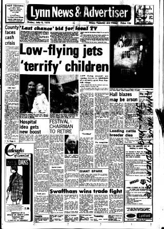 cover page of Lynn Advertiser published on July 6, 1979
