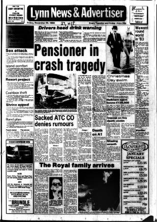 cover page of Lynn Advertiser published on December 30, 1983