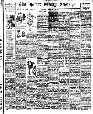 cover page of Belfast Weekly Telegraph published on February 28, 1891