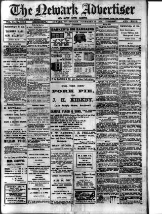 cover page of Newark Advertiser published on November 15, 1916