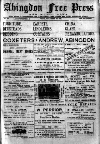 cover page of Abingdon Free Press published on November 30, 1906