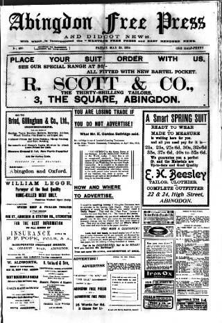 cover page of Abingdon Free Press published on May 29, 1914
