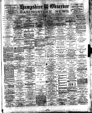 cover page of Hampshire Observer and Basingstoke News published on February 28, 1903