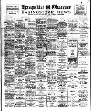 cover page of Hampshire Observer and Basingstoke News published on December 30, 1905