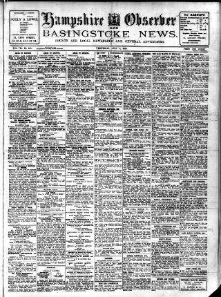cover page of Hampshire Observer and Basingstoke News published on July 6, 1910