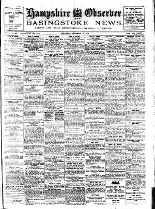 cover page of Hampshire Observer and Basingstoke News published on September 18, 1912