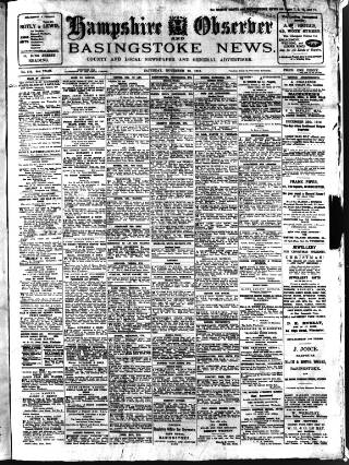 cover page of Hampshire Observer and Basingstoke News published on November 30, 1912