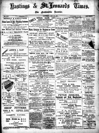 cover page of Hastings & St. Leonards Times published on May 29, 1897