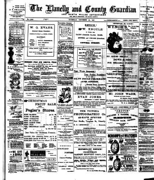 cover page of Llanelly and County Guardian and South Wales Advertiser published on December 30, 1897