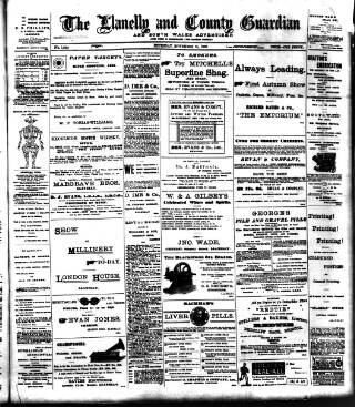 cover page of Llanelly and County Guardian and South Wales Advertiser published on November 15, 1900