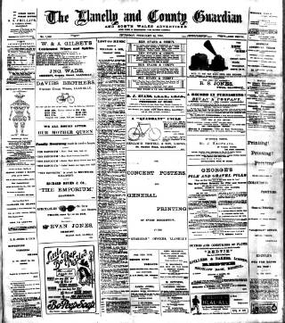 cover page of Llanelly and County Guardian and South Wales Advertiser published on February 28, 1901