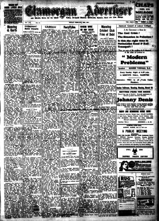cover page of Glamorgan Advertiser published on February 28, 1947
