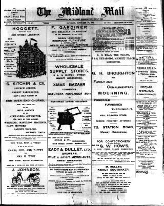cover page of Midland Mail published on November 30, 1901