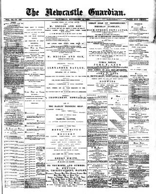 cover page of Newcastle Guardian and Silverdale, Chesterton and Audley Chronicle published on November 15, 1890