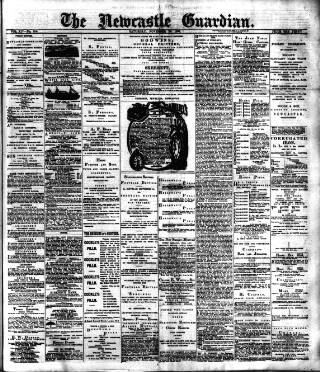 cover page of Newcastle Guardian and Silverdale, Chesterton and Audley Chronicle published on November 30, 1895