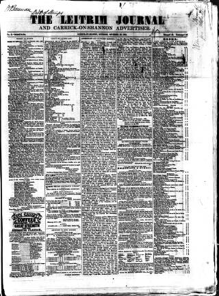 cover page of Leitrim Journal published on November 30, 1861