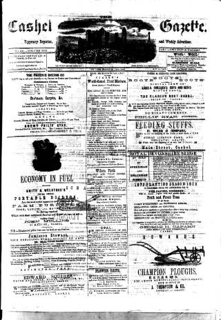 cover page of Cashel Gazette and Weekly Advertiser published on November 30, 1878