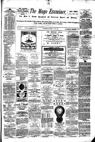 cover page of Mayo Examiner published on July 6, 1895