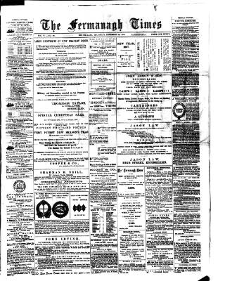 cover page of Fermanagh Times published on December 30, 1886