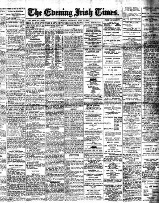 cover page of Evening Irish Times published on July 6, 1907
