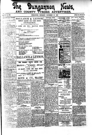 cover page of Dungannon News published on November 30, 1905