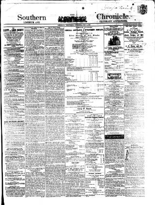 cover page of Bassett's Chronicle published on July 6, 1864