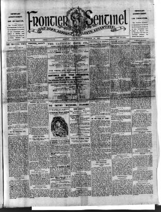 cover page of Frontier Sentinel published on December 30, 1905