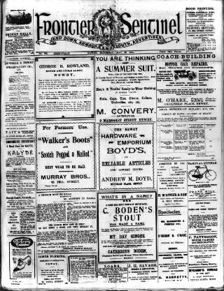 cover page of Frontier Sentinel published on May 29, 1915