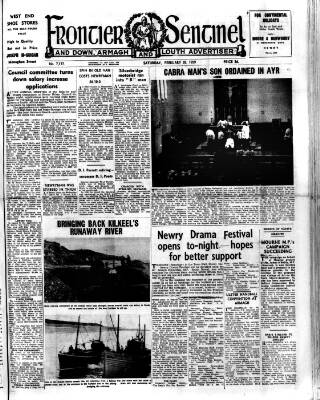 cover page of Frontier Sentinel published on February 28, 1959