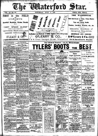 cover page of Waterford Star published on July 6, 1907