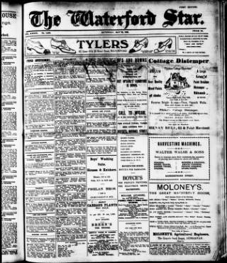 cover page of Waterford Star published on May 29, 1920