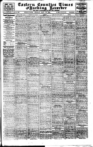cover page of Eastern Counties' Times published on May 29, 1931