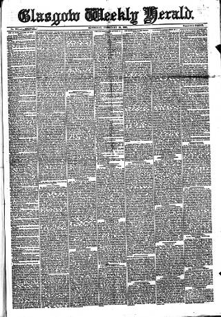 cover page of Glasgow Weekly Herald published on February 28, 1880