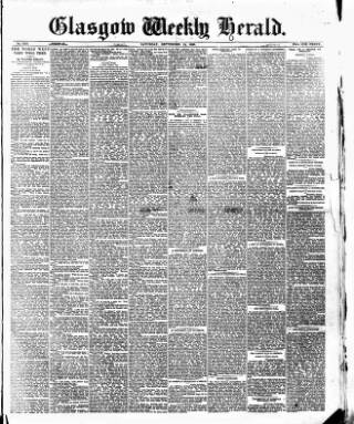 cover page of Glasgow Weekly Herald published on September 18, 1886