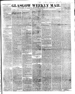 cover page of Glasgow Weekly Mail published on July 6, 1867