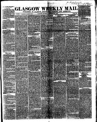 cover page of Glasgow Weekly Mail published on November 30, 1867