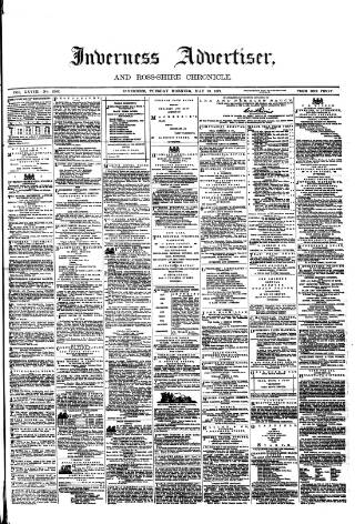 cover page of Inverness Advertiser and Ross-shire Chronicle published on May 29, 1877