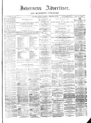 cover page of Inverness Advertiser and Ross-shire Chronicle published on February 28, 1879