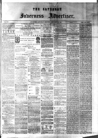 cover page of Saturday Inverness Advertiser published on February 28, 1880