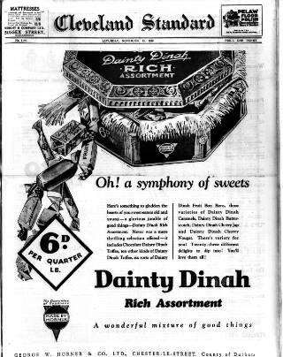 cover page of Cleveland Standard published on November 30, 1929