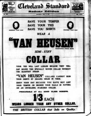 cover page of Cleveland Standard published on July 6, 1935